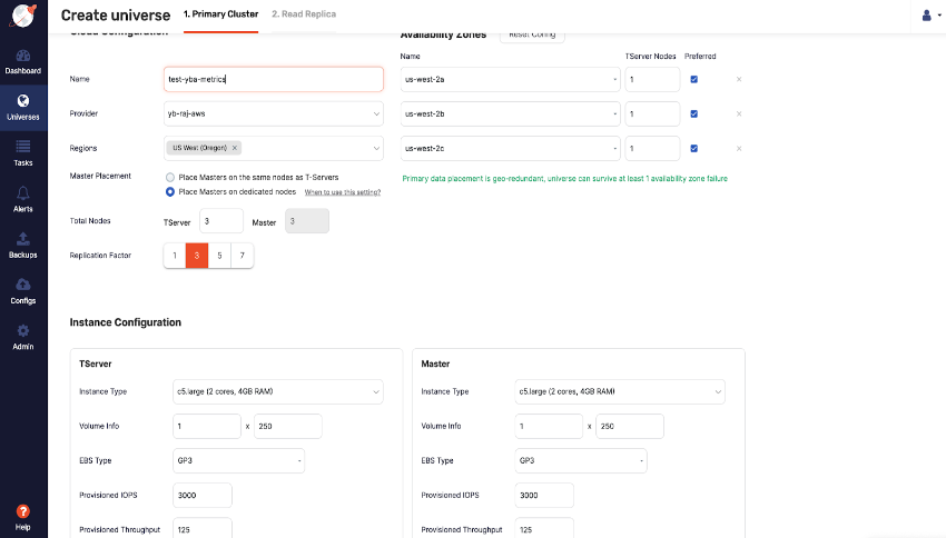 Create dedicated universe Create dedicated universe
